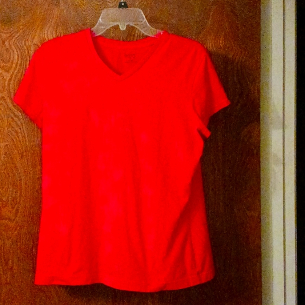Danskin Now women's soft, red jersey tee 2XL